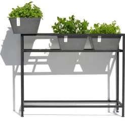ECOPOTS Berlin Kruidentafel - Grijs 100 X 80 X 36 Cm -Tuin Verzorging ecopots berlin kruidentafel grijs 1600852112 2 600