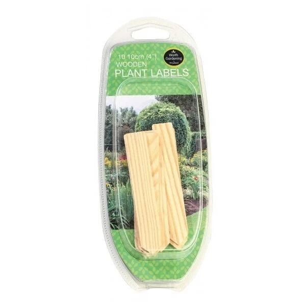 Plantenlabels Hout - 10 Cm - Set Van 10 Stuks 1 Plantenlabels Hout - 10 Cm - Set Van 10 Stuks