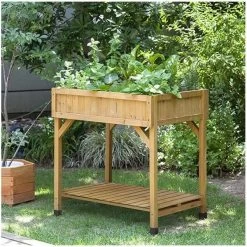 Vegtrug Kruidentafel 58 × 78 × 80 Cm - Naturel -Tuin Verzorging plantentafel kruidentafel 1540759277 1 600