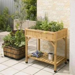Vegtrug Kruidentafel 58 × 78 × 80 Cm - Naturel -Tuin Verzorging plantentafel kruidentafel 1540759393 1 600