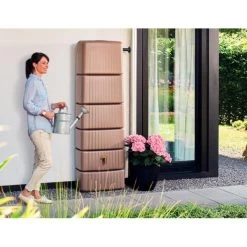 Regenton Muurmodel Slim 650 Liter + Kraan - Taupe -Tuin Verzorging regenton muurmodel slim 650l taupe kr 1603726255 600