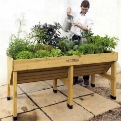 Vegtrug Verhoogde Kweektafel - 180 × 76 × 80 Cm -Tuin Verzorging vegtrug 180 cm 1484054920 3 600