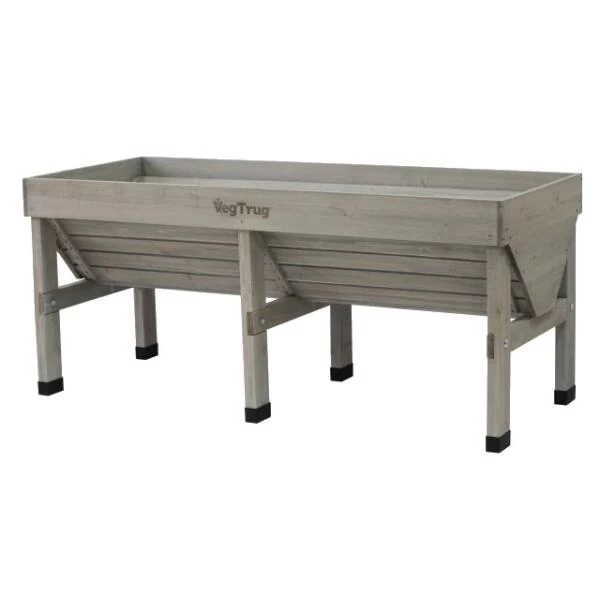 Vegtrug Verhoogde Kweektafel Grijs - 180 × 76 × 80 Cm 2 Vegtrug Verhoogde Kweektafel Grijs - 180 × 76 × 80 Cm - Afbeelding 2