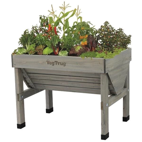 Vegtrug Verhoogde Kweektafel Grijs - 100 × 80 × 80 Cm 1 Vegtrug Verhoogde Kweektafel Grijs - 100 × 80 × 80 Cm